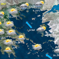 Σύντομη επιδείνωση του καιρού με βροχές και καταιγίδες κατά τόπους ισχυρές και στη συνέχεια θερμή εισβολή – Δείτε αναλυτικά