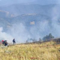 Φωτογραφίες και βίντεο από την προσπάθεια κατάσβεσης της φωτιάς στην περιοχή της Πιερίας